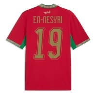 Camisa de Futebol Marrocos Youssef En-Nesyri #19 Equipamento Principal Mundo 2026 Manga Curta